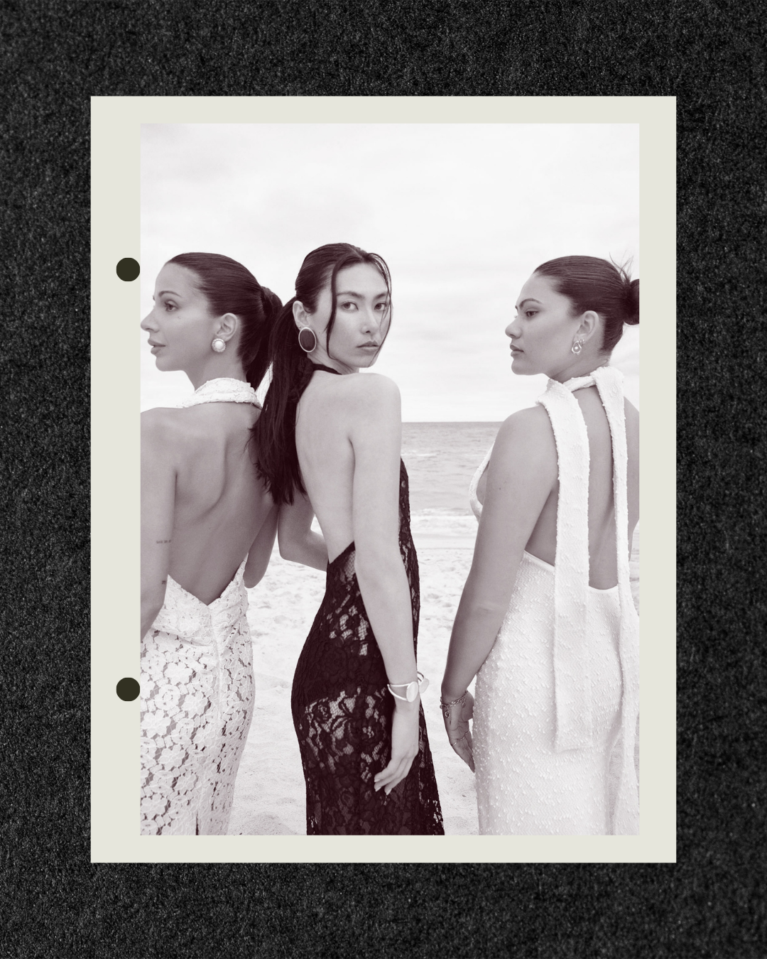 ILAYA models wearing the collection by the sea